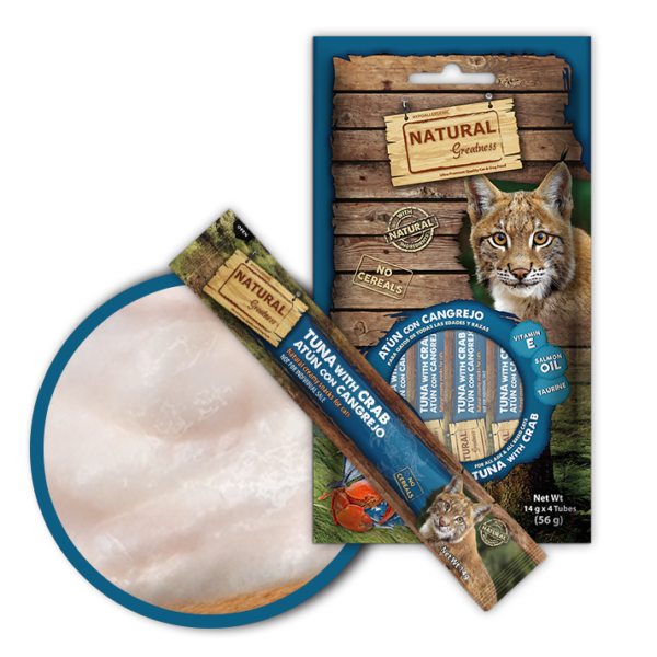 Imagen Textura - Atún con cangrejo 鮪🐟️🦀貓條560g