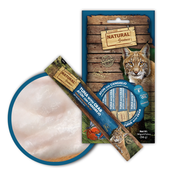 Imagen Textura - Atún con cangrejo 鮪🐟️🦀貓條560g