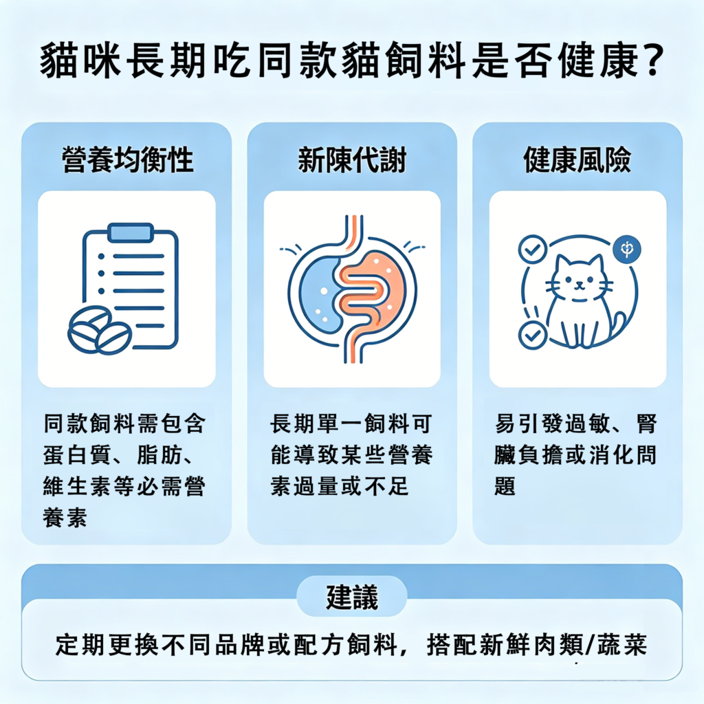 貓咪長期吃同款飼料是否健康